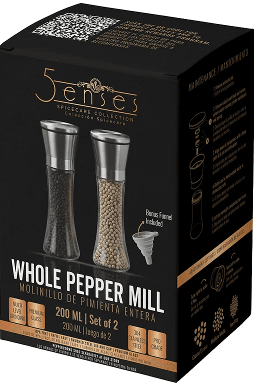 5Senses SpiceCare Collection Whole Pepper Mill Set product packaging
