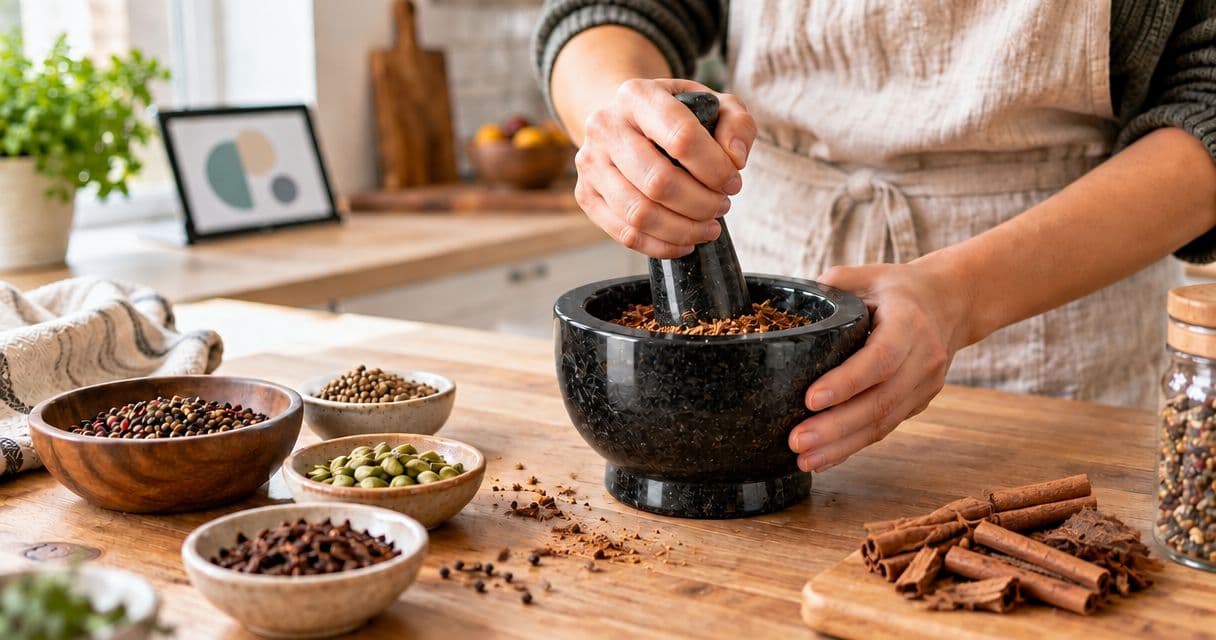 How long does it take to grind whole spices fresh at home?